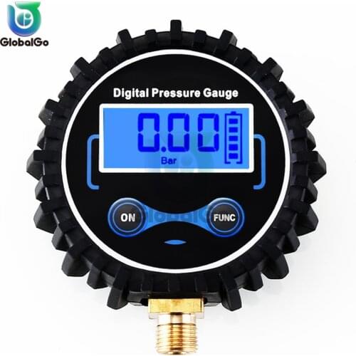 0-200PSI Air Pressure Gauge Dial Meter Tester Copper Rubber Digital Tire Pressure Gauge Tool for Car Truck Bike Auto Car Tyre