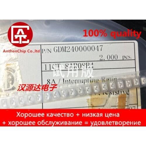 10pcs real orginal new 11CT8AR08B4 SOC 72V 8A 1206 3216 white ceramic fuse 3.2X1.6MM