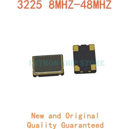 10PCS Passive quartz crystal oscillator 3225 SMD 8MHZ-48MHZ 12MHZ 16MHZ 20MHZ 24MHZ 25MHZ 26MHZ 27MHZ 27.12MHZ 30MHZ 32MHZ 40MHZ