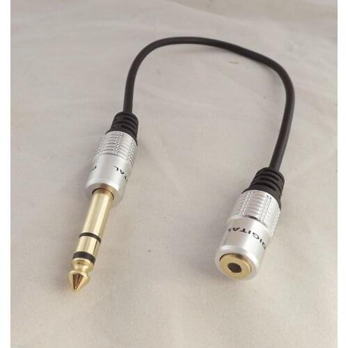 10pcs 6.35mm 1/4" Male Plug To 3.5mm 1/8" Female Jack Stereo Mic Audio Cable 30cm 12in