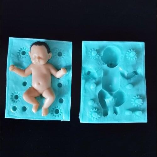 3D Little Baby Shape Silicone Mold Cake Candle Soap Plaster Resin Mould DIY Aromatherarpy Household Decoration Craft Tools