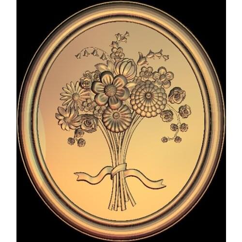3D flowers relief for CNC router engrave Artcam Aspire type3 STL format file M469