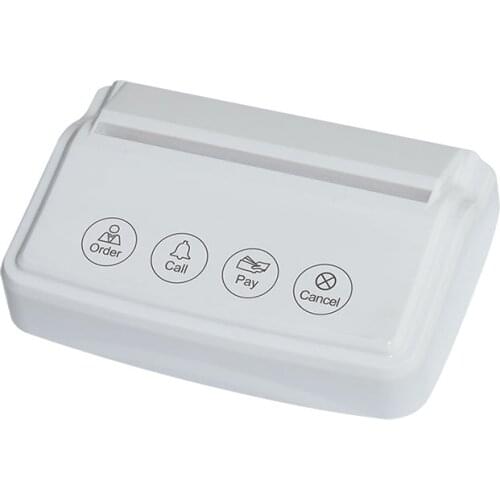 4-button touch press wireless calling button , desktop caller with menu card ,waiter call and Restaurant call service