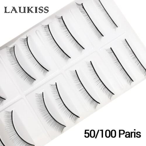 50/100 Pairs False Eyelashes Handmade Training Lashes For Beginners Eyelash Extensions Beauty Salon Student Practice