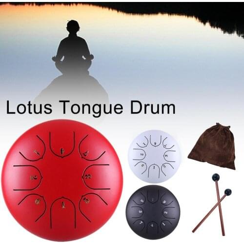 6-8 Inches Steel Tongue Drum Beautifully Finished And Peaceful Sound Hang Drum With Padded Drum Bag And A Pair Of Mallets