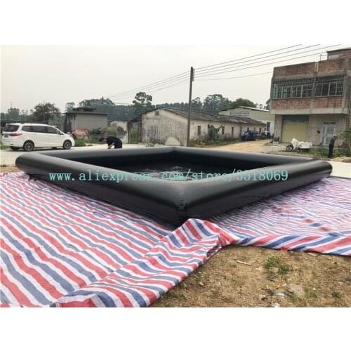 7-meter black square PVC inflatable pool for childrens inflatable swimming pool for sale, can be used for commercial