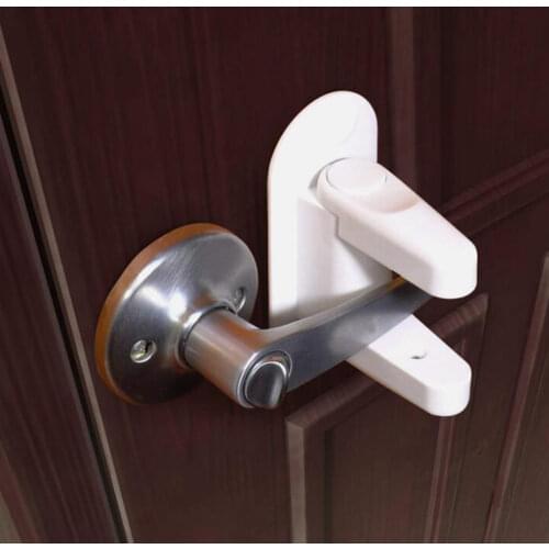 Baby Safety Lock Door Lever Lock Child Proof Doors Adhesive Security Latch Handle Standard Compatible Adhesive Safety Lock