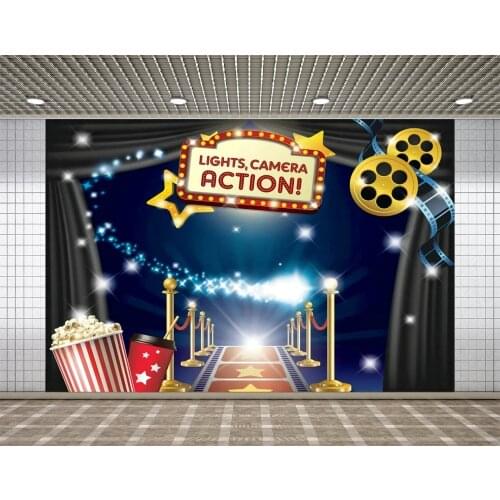 Lyavshi Photography backdrop Movie red carpet Hollywood birthday party background party photocall photobooth photo shoot props