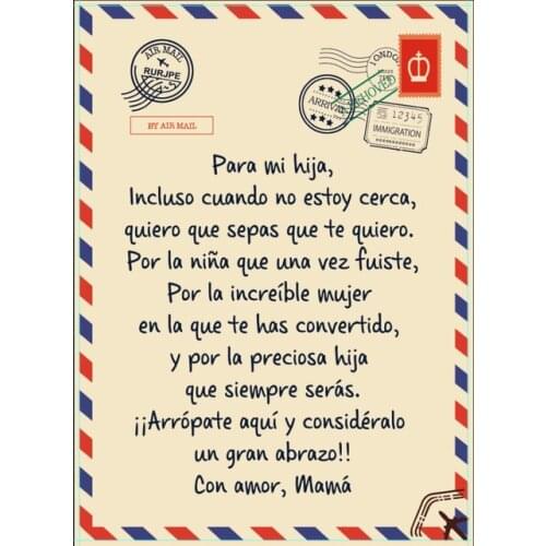 Ins Jane Spinning Spanish Dutch French Flannel Blanket 3d Love Letter Blanket To My Daughter Love Letter Blanket Family Gifts