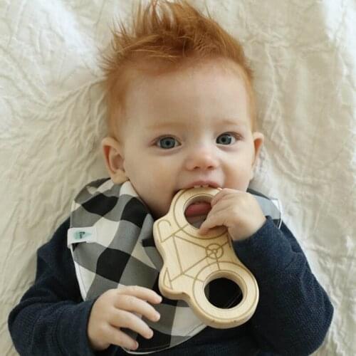 Ins Handmade Safety Wooden Giraffe Pacifier Crafts Accessories Molar Teeth Toy for Baby Child Infant Teething Stick Teether