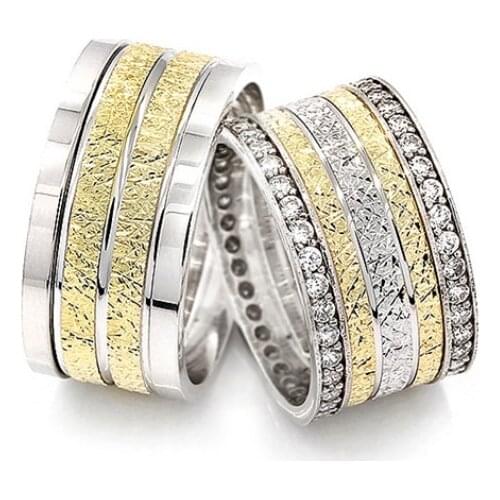 Couple Wedding Ring Sterling Silver 925 Woman And Man Luxury Jewelry Bands Engagement Anniversary Anatolian Civilization Models