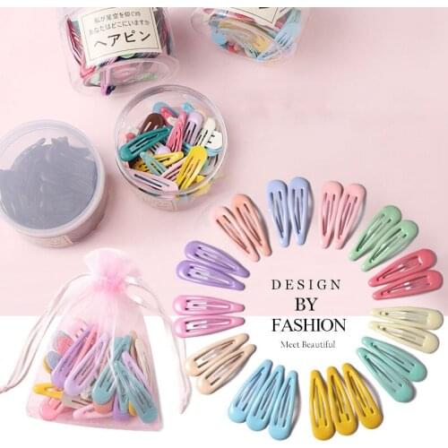 Candy Color Colorful Waterdrop Shape Hair Clips Sweet Hairpins Barrettes Headwear Clip Cute Women Girls Fashion Hair Accessories