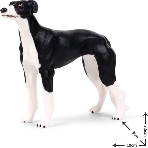 Simulation White Black Dog Animals Figure Collectible Toys Dog Animal Action Figures Kids Plastic Toys