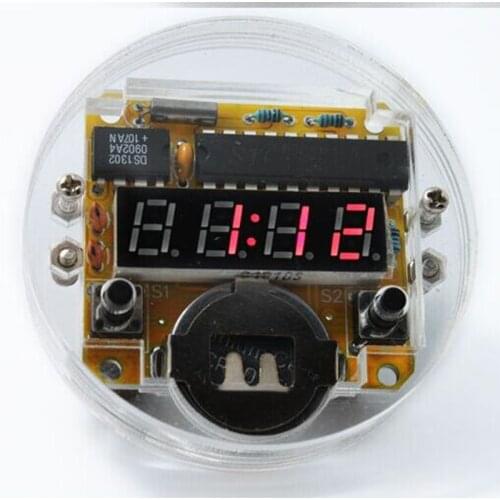 DIY Kit Electronic Watch Transparent LED Watch DIY DC 3V LED Digital Tube Wristwatch Assemble Smart Electronic Clock DIY Kit