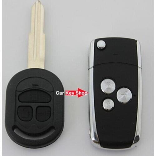 DAKATU New Blank Flip Folding Remote Key Shell Case Fit For Buick Excelle HRV Chevrolet Chevy 3 Buttons Replacement shell