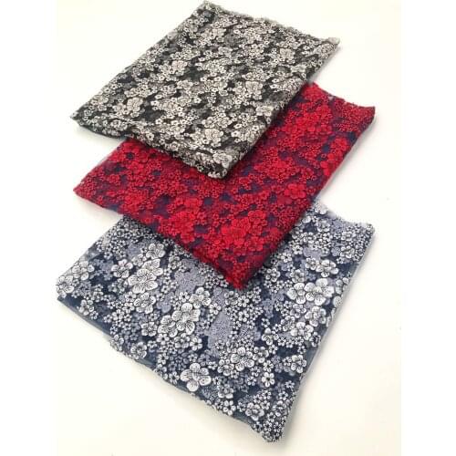 New Style Mesh Embroidery African Lace Fabric 2021 High Quality Lace Water Soluble Fashion Soft Lace Fabric 5 Yards