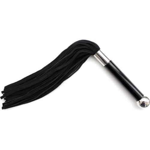 Genuine Leather Tassel Short Horse Riding Whip for Horse Riding, Knight Equipment,15 Inch Length