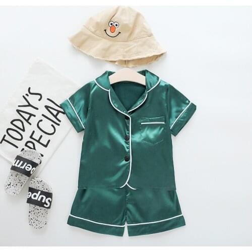 Baby Boy Girl Clothes Childrens Pajamas Set Summer Casual Sleepwear Set Kids Cartoon Tops+Pants Toddler Clothing Sets