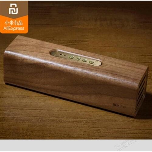 Original youpin mijia copper woodism bluetooth speaker black walnut wood two-channel design smart home