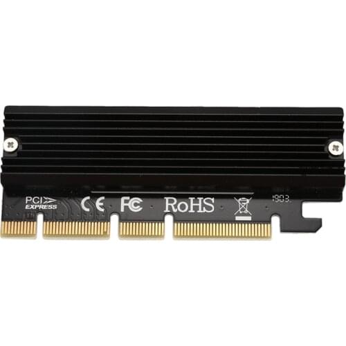 M.2 Nvme Ssd Ngff To Pcie 3.0 X16 Adapter M Key Interface Card+Heatsink Support Pci Express 3.0 X4 2230-2280 Size M.2 Full Speed
