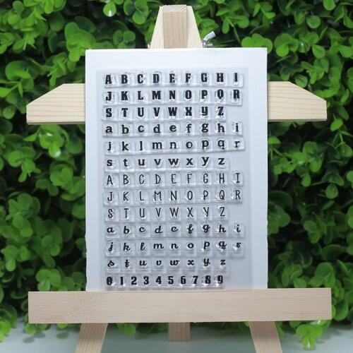 A-z 0-9 A-Z English Alphabet transparent clear stamp for Scrapbooking/Card Making/Stamp set stationery Decoration Supply