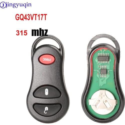 Jingyuqin 3Buttons 315Mhz Remote Car Key For CHRYSLER CONCORDE 300M 2001 2002 2003 2004 GQ43VT17T Keyless key
