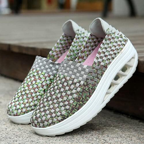 Plus Size Womens Sport Shoes Breathable Woman Sneakers With Platform Air Mesh Comfortable Womens Sports Shoes For Fitness YK