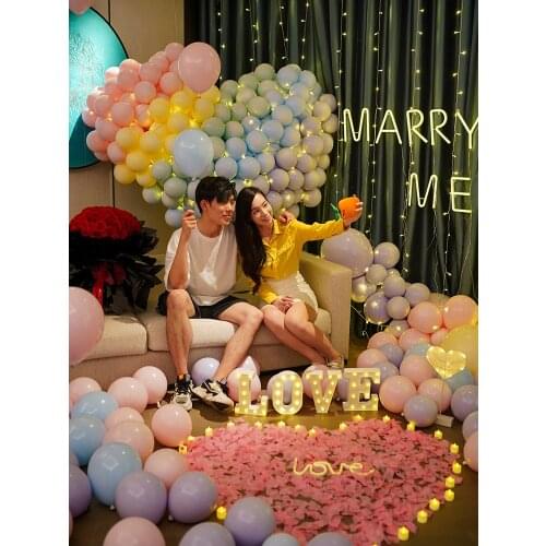 Proposal props creative scene decoration supplies romantic expression artifact surprise indoor room bedroom decoration package