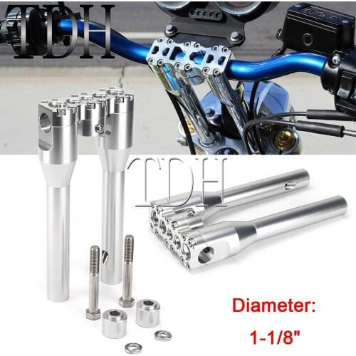 Aluminum Upright Motorcycle Handlebar Riser 28mm 1-1/8" Bars Clamp Universal For Harley Touring Sportster Softail Dyna Breakout