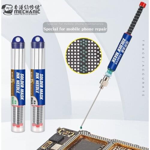 MECHANIC UV Light Curing Solder Green Black Oil Ink Needle for Phone BGA PCB Motherboard Paint Prevent Corrosive Arcing