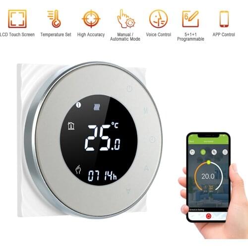 Wi-Fi Thermostat Smart Electric Heating Thermostat Home Programmable Temperature Controller Voice APP Control Thermoregulator