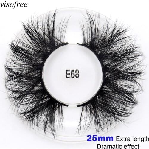 Visofree 8D mink eyelashes cruelty free 25mm mink lashes handmade crisscross dramatic eyelashes makeup lash boxes packaging E58