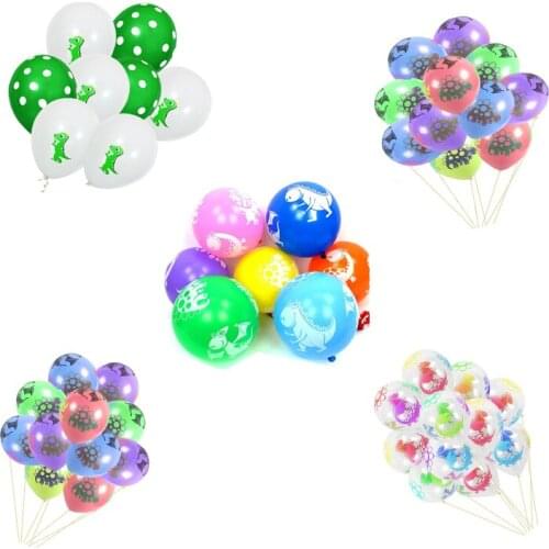 New 10pcs 12Inch Cartoon Dinosaur Series Theme Party Latex Balloon Birthday Party Baby Shower Kids Favor Boy Decoration Supplies