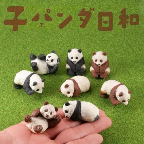 Japan genuine capsule Q Museum Cute kawaii playing walking sleeping Panda kopanda Biyori cubs gashapon figures toys