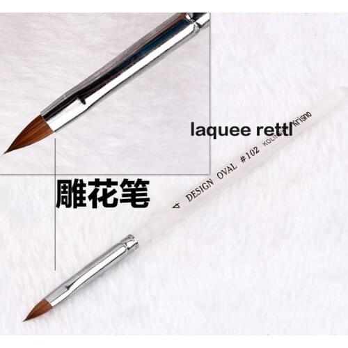 1PCS Acrylic Nail Art Brushes Pen Nail Carved Pen UV Gel Nail Brush Pen Nail Tools