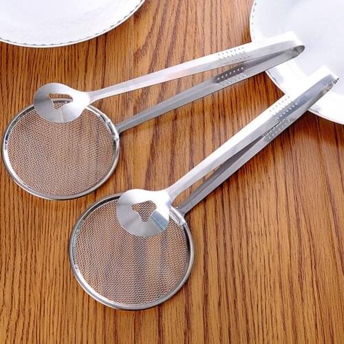 1Pc Creative Can Stand Long Handle Kitchen Multifunction Strainer Spoon Fishing Fry Filter Spoon Filter Spoon