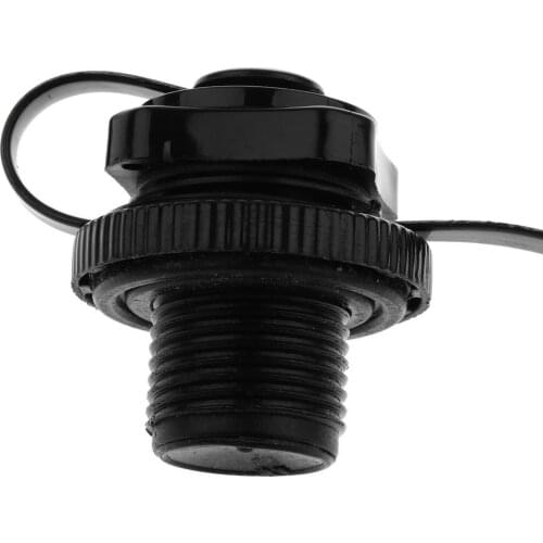 2 Pieces Air Valve Caps Screw Valve For Fishing Boats Inflatable Boat Raft Airbed Outdoor - Black
