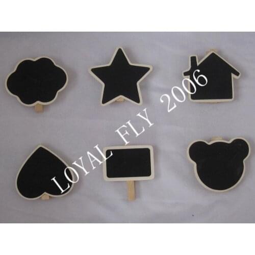 200PCS Wooden Blackboard Chalk Board Pegs,Chalkboard Clips - Wedding Table Decoration