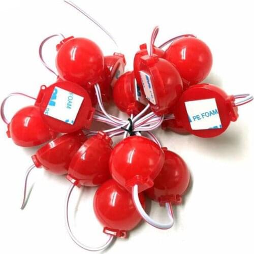 200Pcs Waterpoof IP65 300LM Pixel DC12V 2W Ball Led Module High Power Len Super Bright For Make Up Glass Outside Backlight