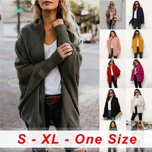 2021 Spring Knitwear Cardigan Sweaters Coat Women Loose Casual Batwing Long Sleeve Ladies Plus Large Size Tops Fashion Clothes
