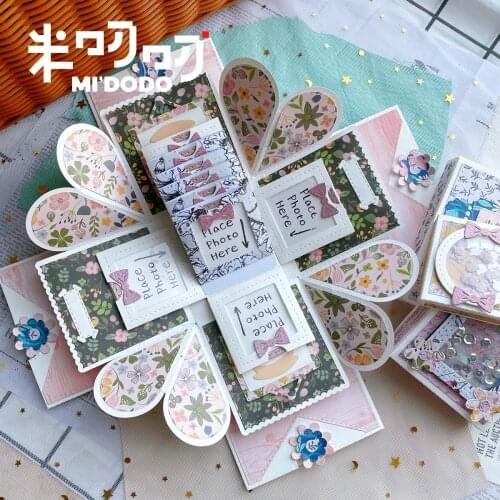 3 Size Explosion Box Collection Cutting Dies 2021 for Scrapbooking Dies Memory Paper Craft Midodo New Metal Cutting Dies
