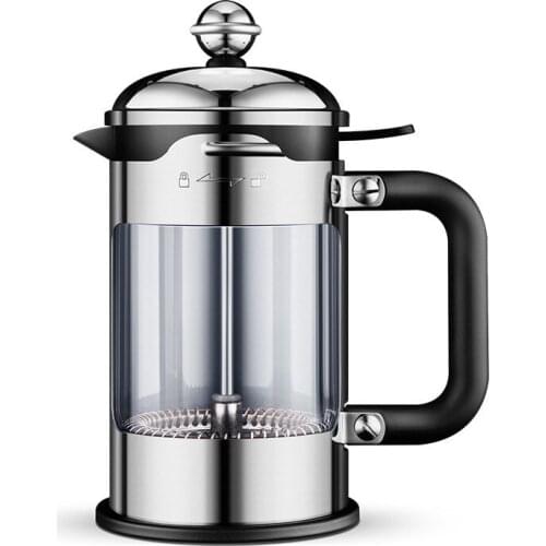 304 French Press Coffee Maker Best Double Walled Stainless Steel Cafetiere Insulated Coffee Tea Maker Pot Filter Baskets