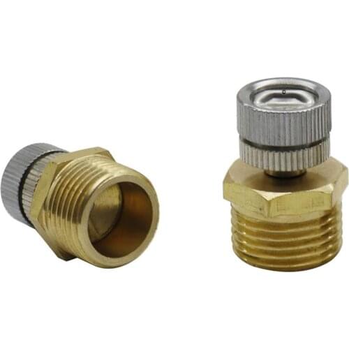 90 Degree Fan Shaped Low Pressure Brass Misting Nozzles 3/16 Inch Thread Atomizing Sprayer Garden Irrigation Sprinklers 40Pcs