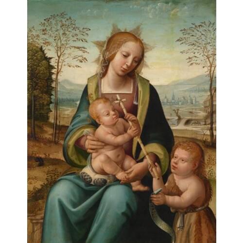Free shipping religious figures virgin Mar baby Christ canvas prints oil painting classical printed on canvas decoration picture