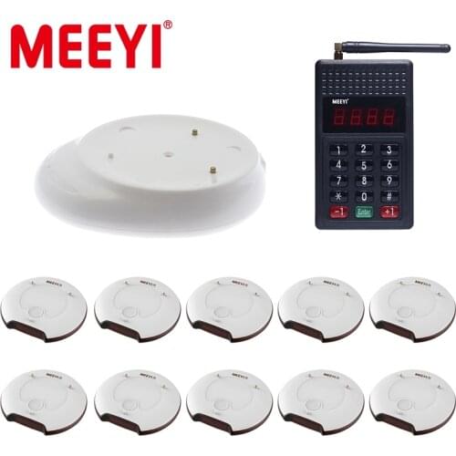 Wireless Service Calling Plastic Button Restaurant Cafe Table Buzzer Waiter Guest Paging System