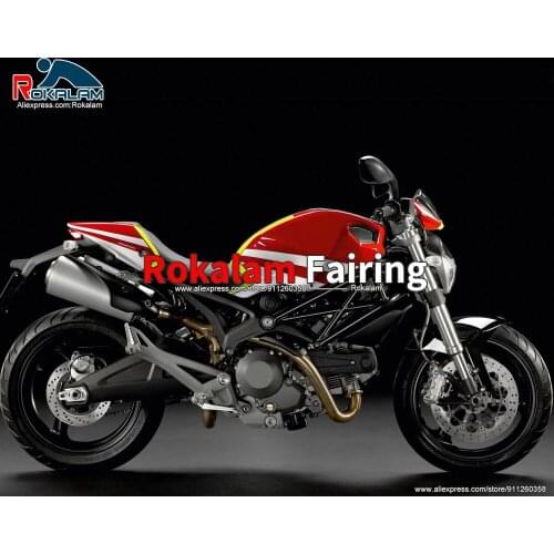 For Ducati 696 795 796 M1100 2009 2010 2011 2012 2013 White Red Sport Motorcycle Aftermarket Fairing Kit (Injection Molding)