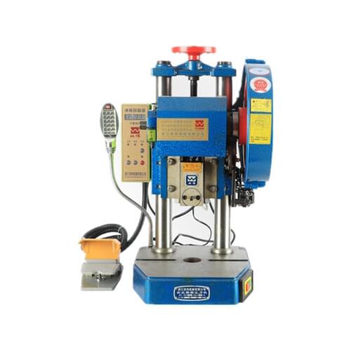20kn 2T Small Punch Press Electric Punching Machine Pedal Manual Dual-purpose Desktop Punching Machine 220V/380V 0.65Kw 240MM