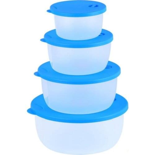 Microwave Oven Dedicated Food Container Round Refrigerator Food Storage Cover Kitchen Tools Lunch Box Healthy Material E11834