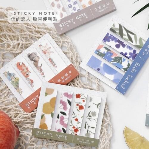 Cute Flower Glass Geometric Frame N Times Sticky Notes Escolar Papelaria School Supply Bookmark Label