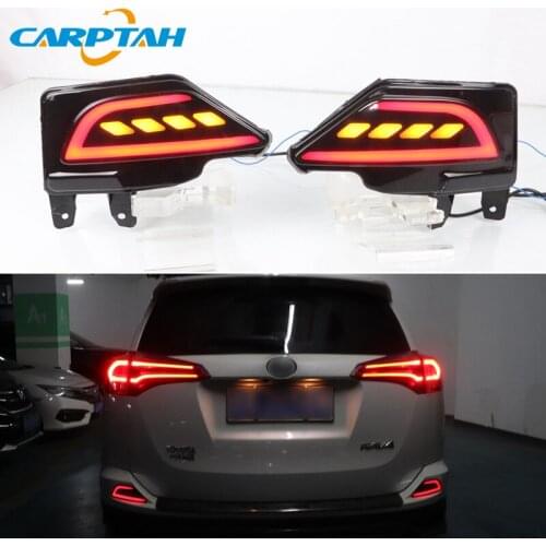 For Toyota RAV 4 RAV4 2016 - 2018 Multi-functions LED Rear Bumper Light Fog Lamp Brake Light Turn Signal Reverse Light